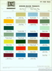 1971 Rinshed-Mason paint chip sheet for Ford trucks