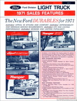 1971 Ford Sales Features data sheet: 