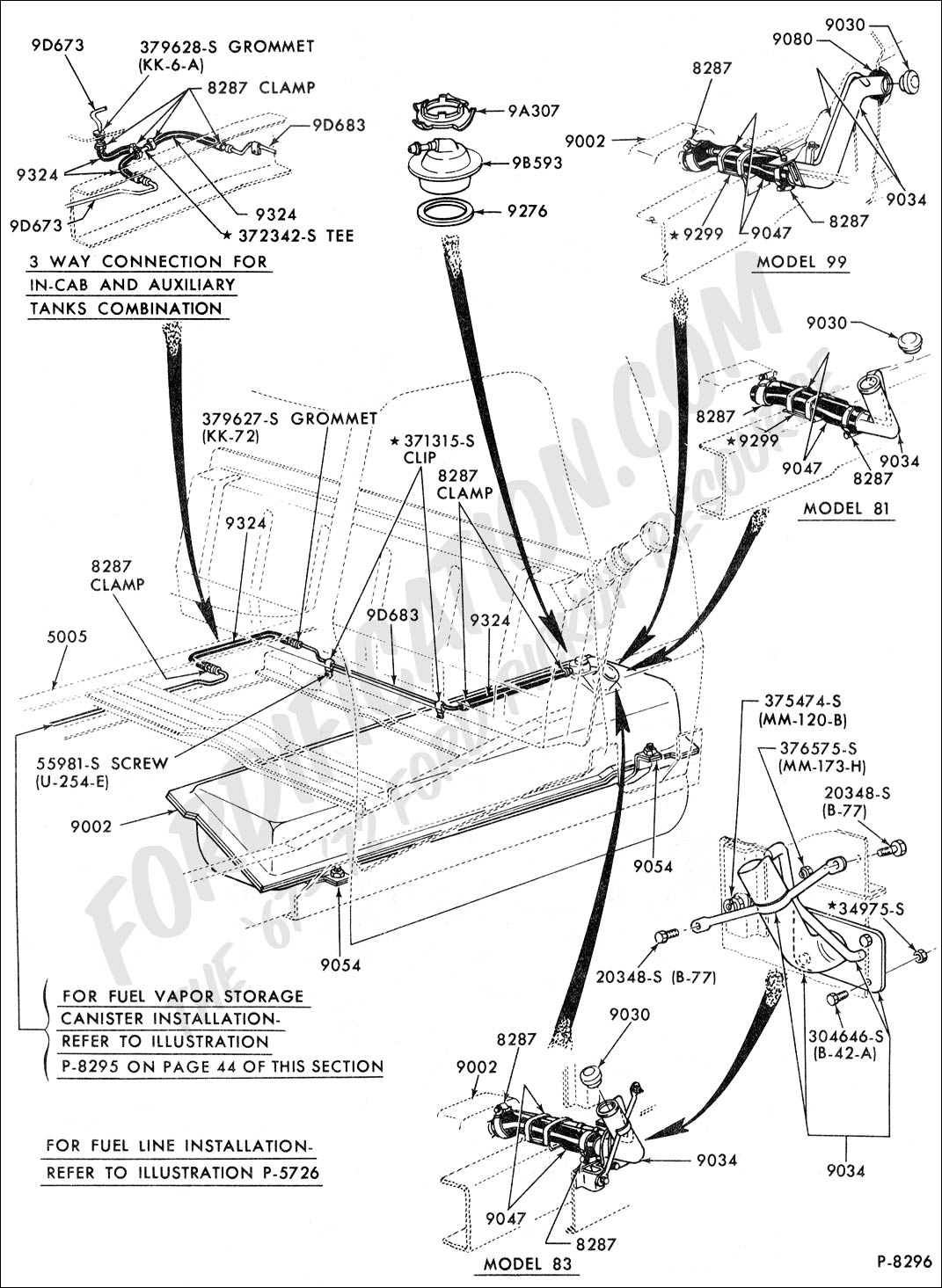 Ford Truck Part Numbers (Auxiliary Fuel Tank) - FORDification.com
